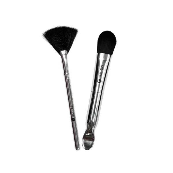 Skincare Brush Duo Fan & Dual